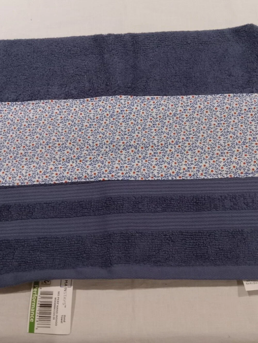 Patriotic Floral Quilted Embellished Hand Towel